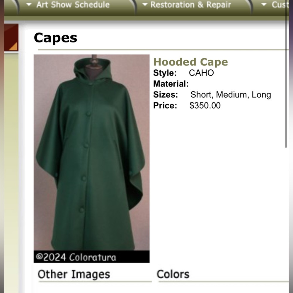 100% Wool Coloratura Cape - Picture 2 of 12